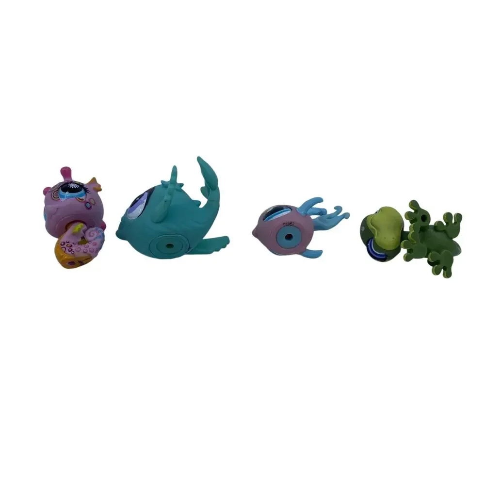 Littlest Pet Shop LPS Aquatic Animals Lot of 4 Seahorse Whale Angelfish Gecko